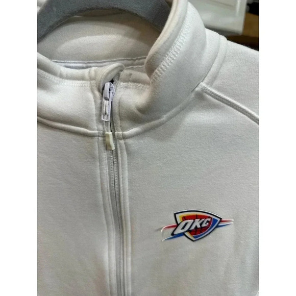 NWT Level Wear FZOOL Tranquil White OKC NBA Full Zipped Track Jacket Size S/P - Picture 9 of 9